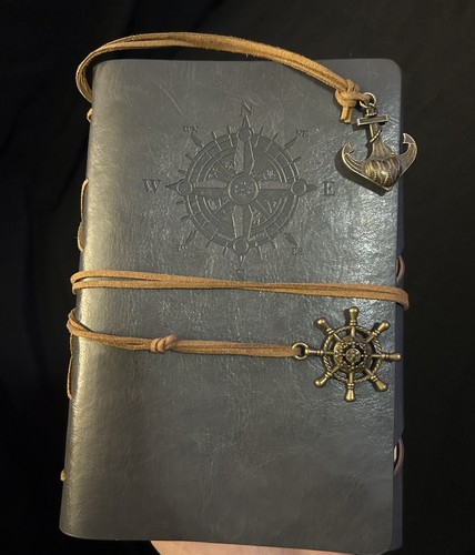 Leather cover paper notebook - leather,